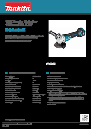 Amoladoras de ángulo sin cable Makita DGA467Z 