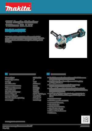 Amoladoras de ángulo sin cable Makita DGA469Z 