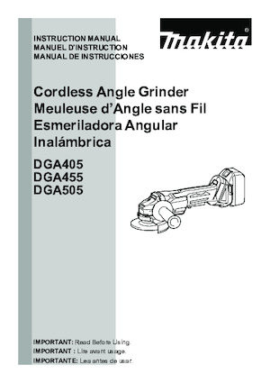 Amoladoras de ángulo sin cable Makita DGA505Z