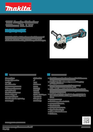 Amoladoras de ángulo sin cable Makita DGA519Z 
