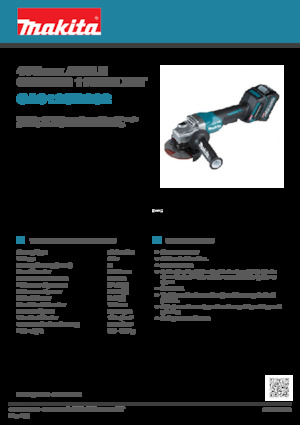 Amoladoras de ángulo sin cable Makita GA012GD202 