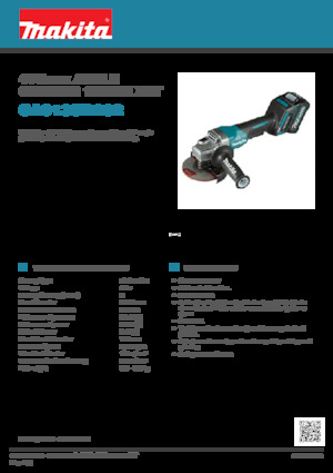 Amoladoras de ángulo sin cable Makita GA013GD202 