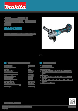 Amoladoras de ángulo sin cable Makita GA013GZ 