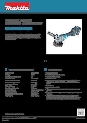 Amoladoras de ángulo sin cable Makita GA022GD202 