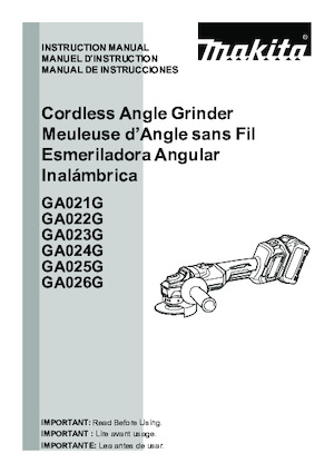 Amoladoras de ángulo sin cable Makita GA023GM102