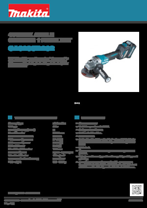 Amoladoras de ángulo sin cable Makita GA028GD202 