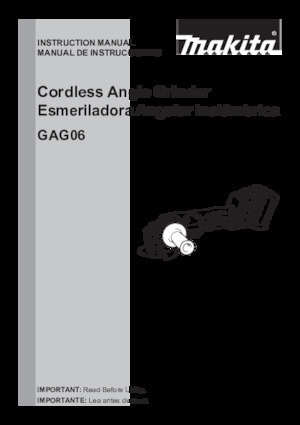 Amoladoras de ángulo sin cable Makita GAG06Z
