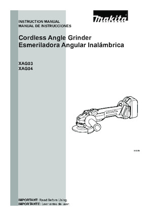 Amoladoras de ángulo sin cable Makita XAG04Z