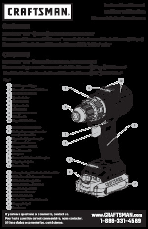 Taladro y destornillador sin cable Craftsman CMCD726B