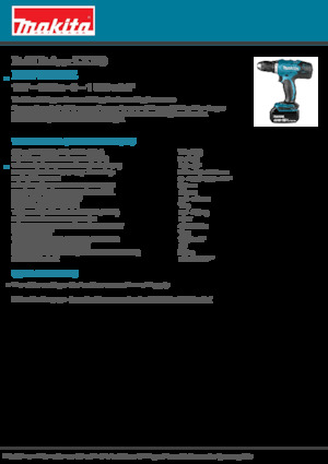 Taladro y destornillador sin cable Makita DDF453RFE