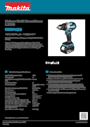 Taladro y destornillador sin cable Makita DDF489