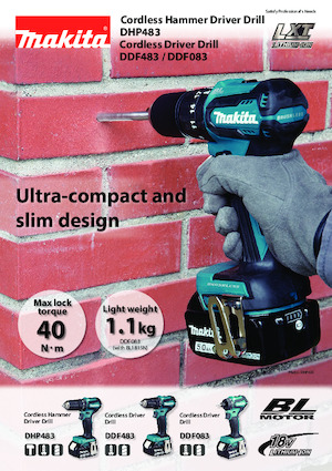 Taladro y destornillador sin cable Makita DHP483 