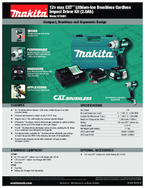 Impulsoras y llaves de impacto sin cable Makita DT04R1
