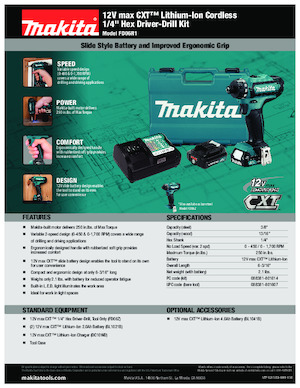 Taladro y destornillador sin cable Makita FD06R1 