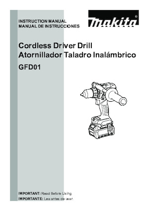Taladro y destornillador sin cable Makita GFD01Z