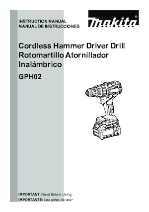 Taladro y destornillador sin cable Makita GPH02Z