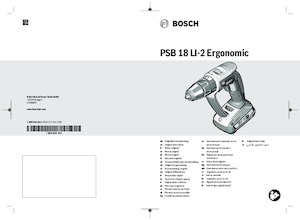 Taladro y destornillador sin cable Bosch PSB 18 LI-2 Ergonomic