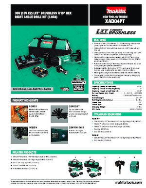 Taladro y destornillador sin cable Makita XAD04PT
