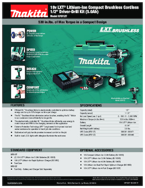 Taladro y destornillador sin cable Makita XFD12T