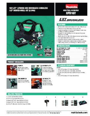 Taladro y destornillador sin cable Makita XFD16T