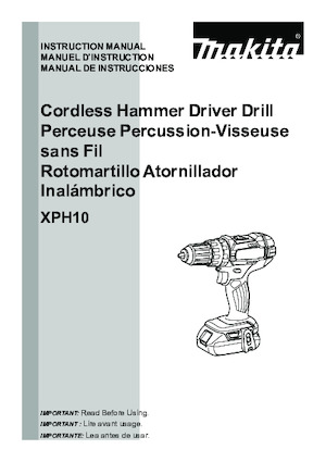 Taladro y destornillador sin cable Makita XPH10Z
