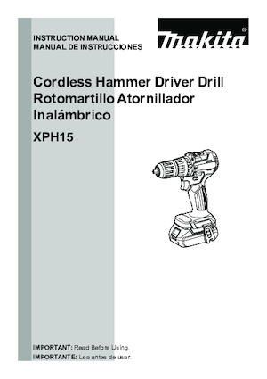 Taladro y destornillador sin cable Makita XPH15ZB
