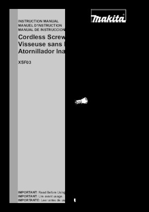 Taladro y destornillador sin cable Makita XSF03TX2