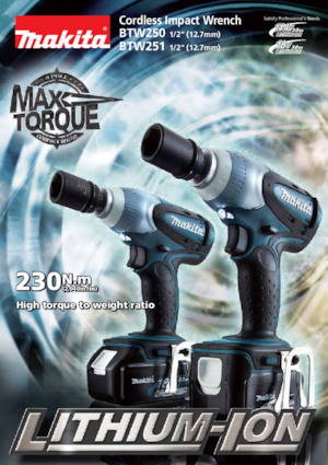 Impulsoras y llaves de impacto sin cable Makita BTW251 