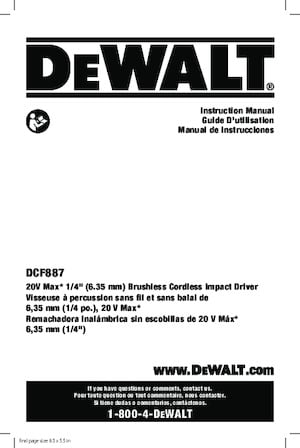 Impulsoras y llaves de impacto sin cable DEWALT DCF887B