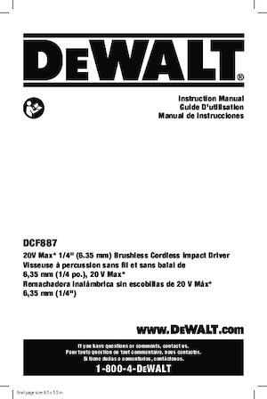 Impulsoras y llaves de impacto sin cable DEWALT DCF887D2