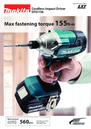 Impulsoras y llaves de impacto sin cable Makita DTD156