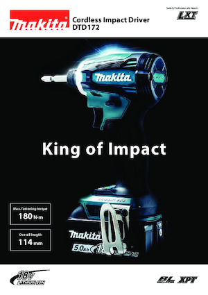 Impulsoras y llaves de impacto sin cable Makita DTD172