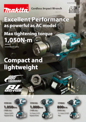 Impulsoras y llaves de impacto sin cable Makita DTW1001 