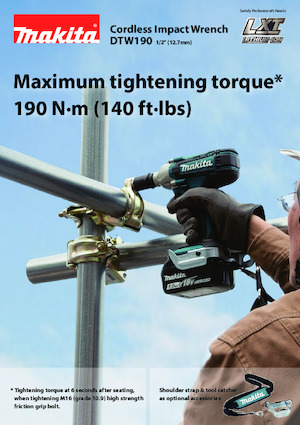 Impulsoras y llaves de impacto sin cable Makita DTW190