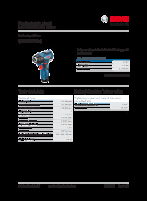 Impulsoras y llaves de impacto sin cable Bosch GDR 12V-110
