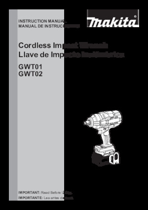 Impulsoras y llaves de impacto sin cable Makita GWT02Z