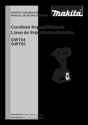 Impulsoras y llaves de impacto sin cable Makita GWT04D