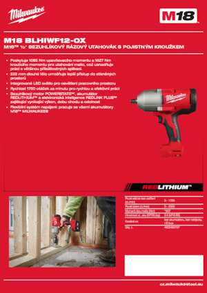 Impulsoras y llaves de impacto sin cable Milwaukee M18 BLHIWF12-0X