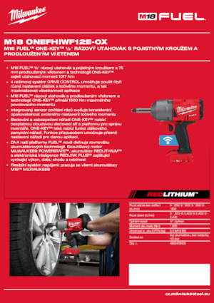 Impulsoras y llaves de impacto sin cable Milwaukee M18 ONEFHIWF12E-0X
