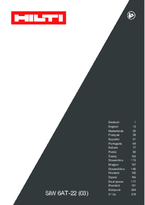 Impulsoras y llaves de impacto sin cable Hilti SIW 6AT-22