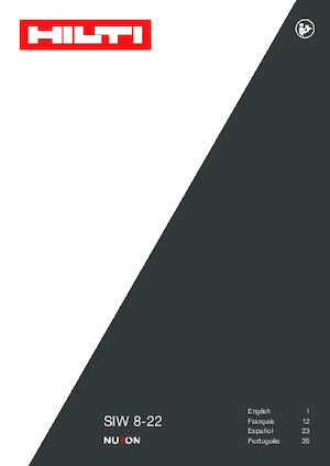 Impulsoras y llaves de impacto sin cable Hilti SIW 8-22 ½