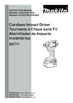 Impulsoras y llaves de impacto sin cable Makita XDT11Z