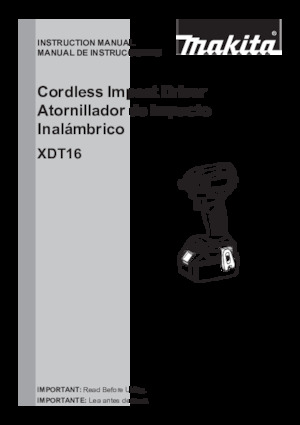 Impulsoras y llaves de impacto sin cable Makita XDT16Z 