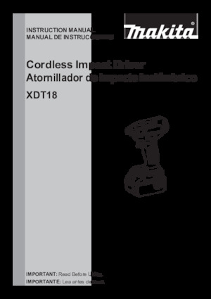 Impulsoras y llaves de impacto sin cable Makita XDT18ZB