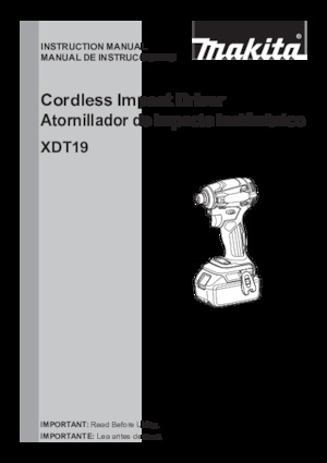 Impulsoras y llaves de impacto sin cable Makita XDT19Z