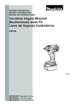 Impulsoras y llaves de impacto sin cable Makita XWT06