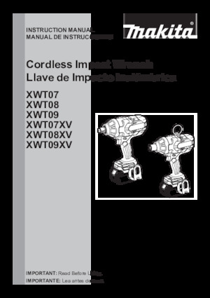 Impulsoras y llaves de impacto sin cable Makita XWT09Z