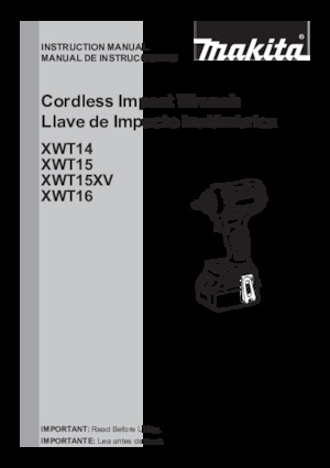 Impulsoras y llaves de impacto sin cable Makita XWT16Z