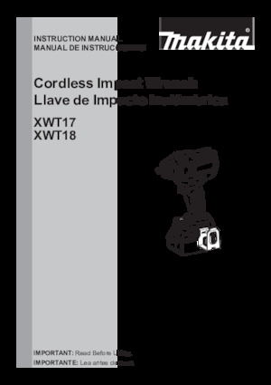 Impulsoras y llaves de impacto sin cable Makita XWT17T