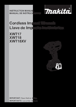 Impulsoras y llaves de impacto sin cable Makita XWT18XVZ